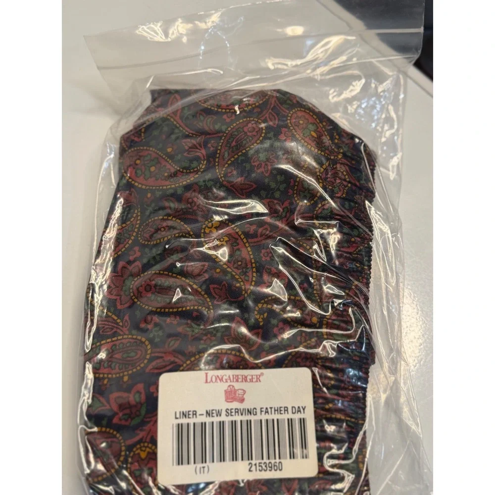 Longaberger Basket Liner Multicolor Paisley Serving Father Day Fabric 2153960